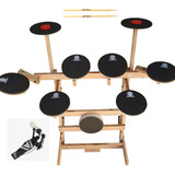 Bateria Praticável De Estudo Music Art + Pedal De Bumbo C/nf