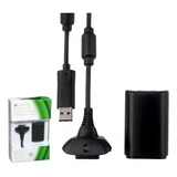 Bateria Recarregável E Cabo Usb Para Controle Xbox 360