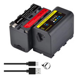 Batmax Para Sony F950 F930 F550 F330 Tipo-c Usb 6400mah E