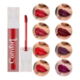 Batom Líquito Matte Comfort Mahav Á Prova Prova D'agua Cor Vermelho Tudo