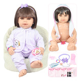 Bebe Reborn Boneca Princesa Com Chupeta Realista Luxo