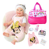 Bebê Reborn Boneca Realista Silicone Com Bolsa Maternidade