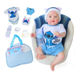 Bebê Reborn Boneco Realista Em Silicone E Bolsa Maternidade