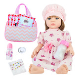 Bebê Reborn Realista Silicone Boneca Com Bolsa Maternidade