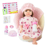 Bebê Reborn Realista Silicone Boneca Pode Dar Banho Vestido