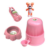 Bebedouro Comedouro Pelos Longo Shih Tzu Cães Gatos Kit Pet
