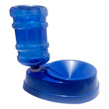 Bebedouro Dosador P/ Pet Cães Gatos Pelos Longos Max 1 Litro Cor Azul