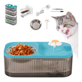 Bebedouro Elevado Gato Fonte Agua Automática 3 Litros Inox Cor Azul