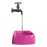 Bebedouro Torneira Magica Automatico Gato Fonte 1 Litro Cor Rosa 127/220v