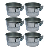Bebedouro/comedouro Para Aves Dog Head P Prateado De 6 Unidades