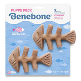 Benebone Fishbone Mordedor Para Cachorro Salmão Puppy Pp