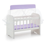 Berço P/ Boneca Enxoval Lilás