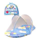 Berço Portátil Acolchoado Infantil C/ Mosquiteio Menino