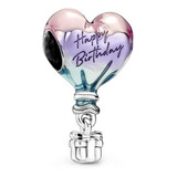 Berloque Balão De Ar Quente Feliz Aniversario Em Prata 925