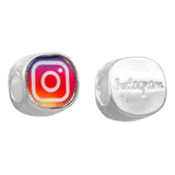 Berloque Instagram Banhado A Prata 925 Alta Qualidade