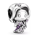 Berloque Princesa Rapunzel Em Prata 925 