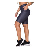 Bermuda Biker Fitness Com Bolso Dily Wonder Canelada Intense