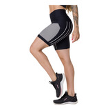 Bermuda Biker Fitness Compressão Dily Com Detalhes Em Silk 