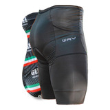 Bermuda Ciclismo Em Gel Short 2 Bolsos Pedal Uv Bike Way