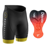 Bermuda Ciclismo Forro Gel D80 Preto Mtb Bike Livestrong