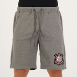 Bermuda Corinthians Moletom Matlock Chumbo Mescla