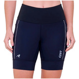 Bermuda De Corrida Authen Grit Bossa Zíper 18cm Feminina