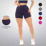 Bermuda De Lycra Feminino Academia Treino C/ Cós Largo Short