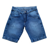 Bermuda Jeans Juvenil Masculino Meninos Tamanhos 10 Ao 16