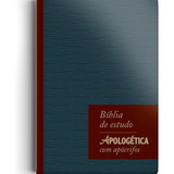 Bíblia De Estudo Arc Apologética C/ Apócrifos Capa Luxo Azul