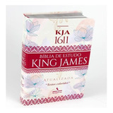 Bíblia De Estudo Feminina King James 1611 Atualizada Capa Super Luxo Premium Floral
