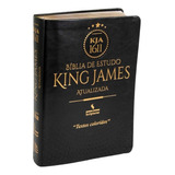 Bíblia De Estudo King James 1611 Atualizada Preto Capa Super Luxo
