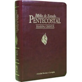 Bíblia De Estudo Pentecostal Hp Cristã Média Luxo Vinho, De Vários Autores. Editora Cpad Em Português