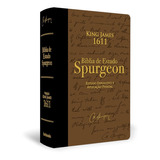 Bíblia De Estudo Spurgeon King James 1611 Capa Luxo Marrom E Preta
