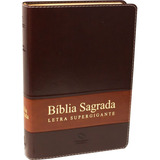 Bíblia Naa Letra Super Gigante Jesus Vermelho Índice Marrom