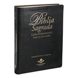 Bíblia Sagrada Letra Extragigante Com Índice - Capa Preta. Sociedade Bíblica Do Brasil