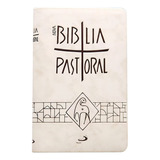 Bíblia Sagrada Pastoral Média Zíper Creme