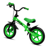 Bicicleta Aro 12 Stx Balance Infantil Equilíbrio Com Freio E Paralama - Verde