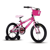 Bicicleta Aro 16 Feminina Barbie Rosa