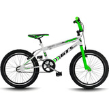 Bicicleta Aro 20 Bmx Cross Infantil Gt Sprint Cross R20 - Branco/verde