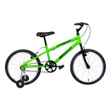 Bicicleta Aro 20 Infantil Mtb Boy Com Roda Lateral Cor Verde