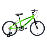 Bicicleta Aro 20 Infantil Mtb Boy Com Roda Lateral Cor Verde