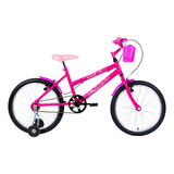 Bicicleta Aro 20 Infantil Mtb Girl Com Roda Lateral Cor Pink