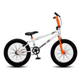 Bicicleta Aro 20 Pro-x Série 1 Bmx Freio V-brake Cor Branca/laranja Tamanho Do Quadro 20