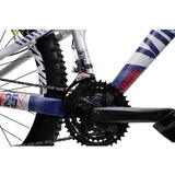 Bicicleta Aro 26 Bike Vikingx Freeride 21v Freio A Disco Cor Prata/azul Tamanho Do Quadro Único