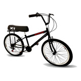 Bicicleta Aro 26 Com Banco De Mobilete 6 Marchas Tipo Bmx Am Cor Preto Tamanho Do Quadro 17 Maria Clara Bikes