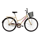 Bicicleta Aro 26 Feminina Estilo Tropical Monark Cp Freio Pé Cor Bege