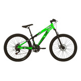 Bicicleta Aro 26 Pro-x Rustic Dirt Jump 21v Freio A Disco Cor Verde Tamanho Do Quadro 13