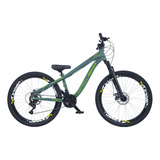 Bicicleta Aro 26 Trust Freerider Modelo Ravage Cor Verde Exército Tamanho Do Quadro 13