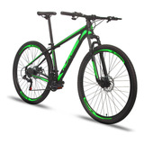 Bicicleta Aro 29 Alfameq Atx 21v Cambio Shimano Freio Disco Cor Preto/verde Tamanho Do Quadro 19