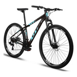 Bicicleta Aro 29 Câmbios Shimano Gts Rapid 21v Freio A Disco Cor Preto-azul-cinza Tamanho Do Quadro 21
